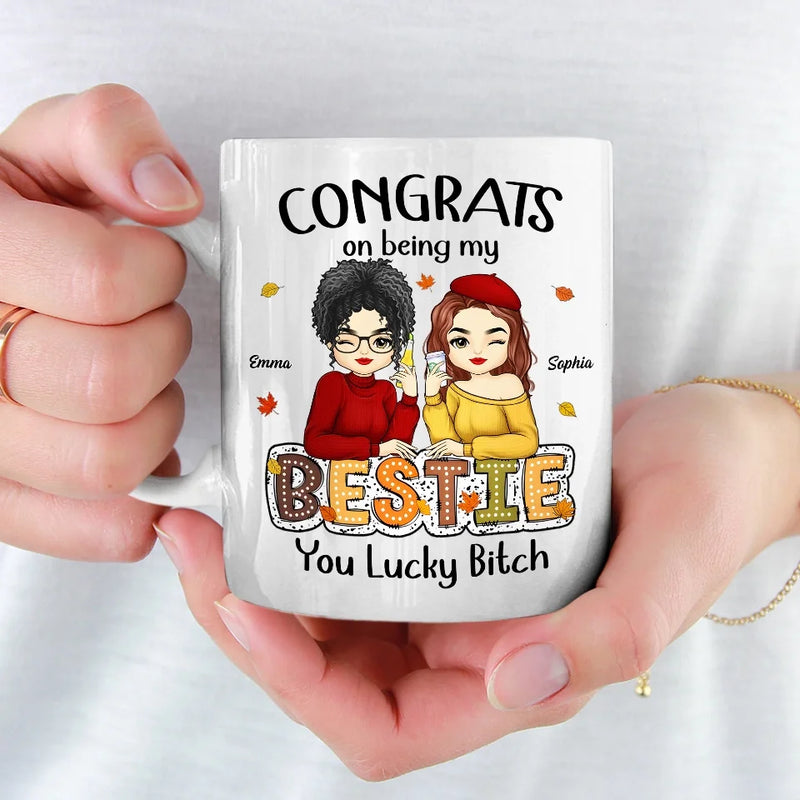 You Are Blood, You Are Sisters - Besties Personalized Custom Mug - Autumn Fall Gift For Best Friends, BFF, Sisters