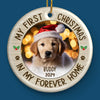 Custom Photo Every Day Is A Little Brighter With A Pet Around The Tree - Dog & Cat Personalized Custom Ornament - Ceramic Round Shaped - Christmas Gift For Pet Owners, Pet Lovers
