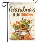 Custom Name Fall Pumpkin Gifts for Grandma - Personalized Flag