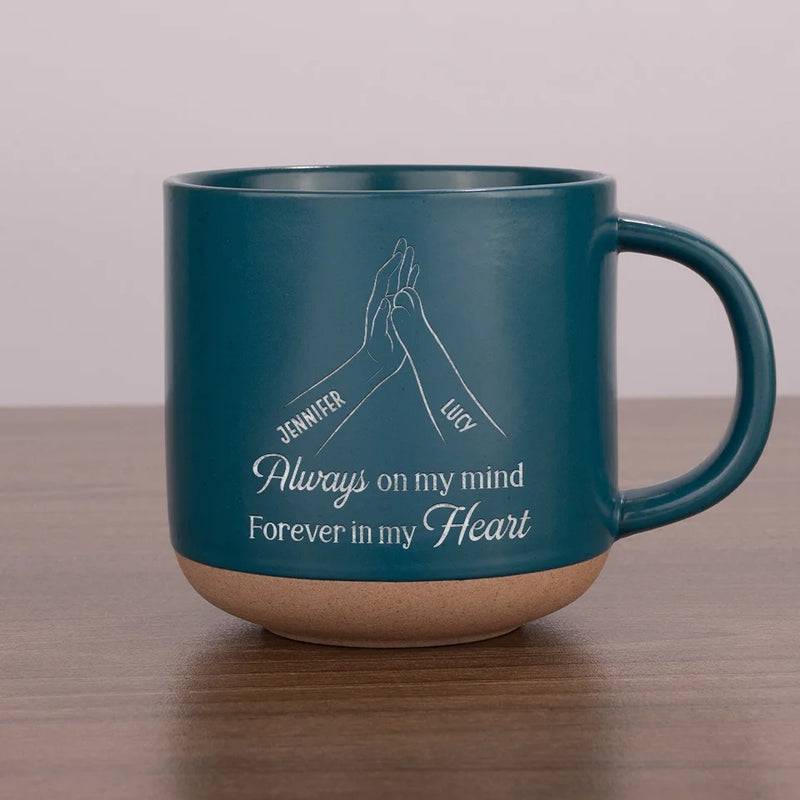 Custom Name Memorial Keepsake - Personalized Pottery Mug