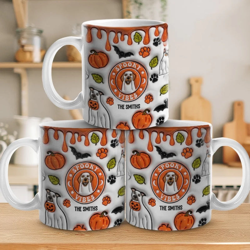 Too Cute To Spook - Dog Personalized Custom 3D Inflated Effect Printed Mug - Halloween Gift For Pet Owners, Pet Lovers