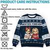 Merry Bestiemas - Bestie Personalized Custom Ugly Sweatshirt - Unisex Wool Jumper - Christmas Gift For Best Friends, BFF, Sisters