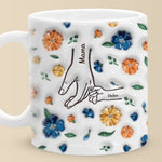 Custom Name Floral Gifts for Mom - Personalized Mug