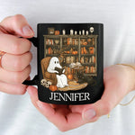Custom Name Halloween Reading Gifts for Book Lovers - Personalized Mugs