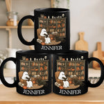 Custom Name Halloween Reading Gifts for Book Lovers - Personalized Mugs