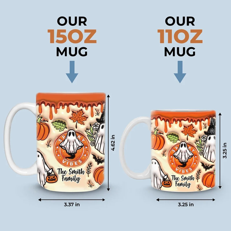 Our Family Is A Real Scream - Family Personalized Custom 3D Inflated Effect Printed Mug - Halloween Gift For Family Members
