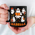 Custom Name Spooky Ghost Book Lover Gifts for Readers - Personalized Mug