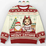 Custom Name Christmas Cat Lover Gifts - Personalized Sweatshirt