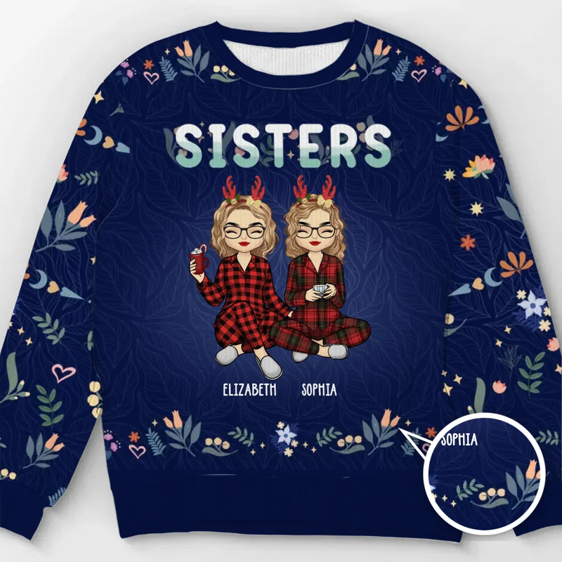 Custom Name Sisters Gifts for Women - Personalized Sweatshirt