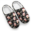 Custom Photo The Heart Of A Family Shines In Every Face - Family Personalized Custom Fluffy Slippers - Christmas Gift For Family Members