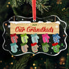 Christmas Is Going Home To Celebrate With Family - Family Personalized Custom Benelux Glass Ornament - Christmas Gift For Mom, Grandma