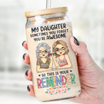 Custom Name Mother Daughter Gifts - Personalized Glass Cup