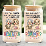 Custom Name Mother Daughter Gifts - Personalized Glass Cup