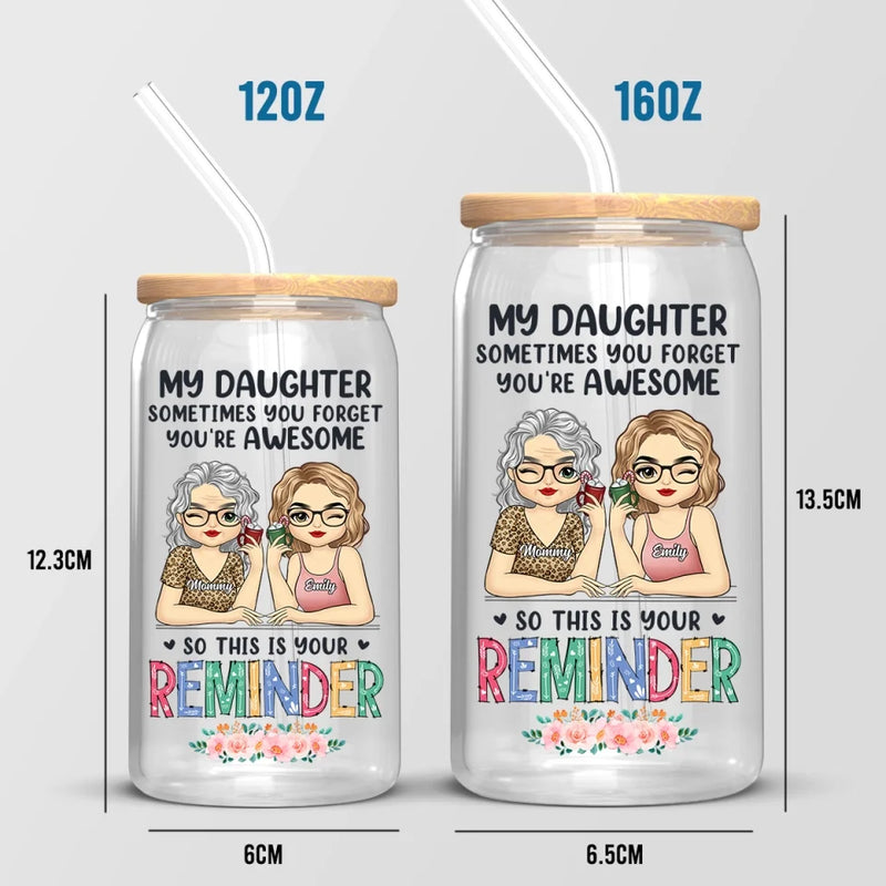 Custom Name Mother Daughter Gifts - Personalized Glass Cup