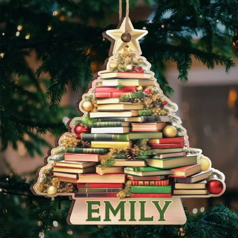 Custom Name Christmas Book Lover Gifts - Personalized Ornament