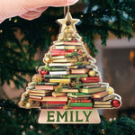 Custom Name Christmas Book Lover Gifts - Personalized Ornament