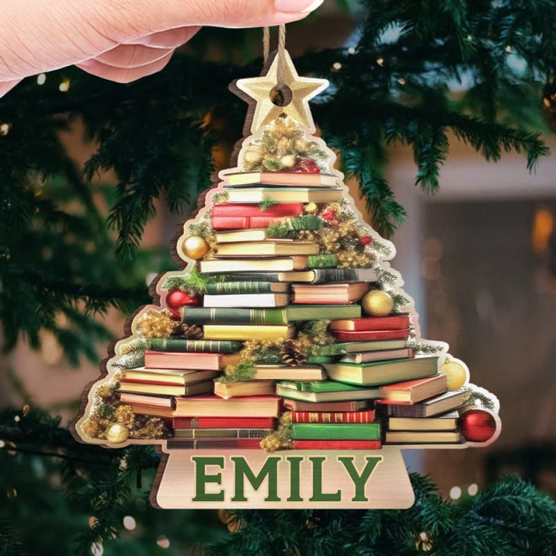Custom Name Christmas Book Lover Gifts - Personalized Ornament