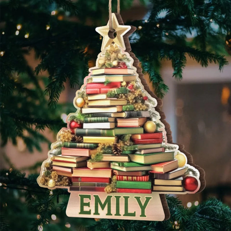 Custom Name Christmas Book Lover Gifts - Personalized Ornament