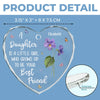 There Is No Better Friend Than A Daughter - Family Personalized Custom Heart Glass Ornament - Christmas Gift For Mom, Daughter