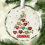 Custom Name Christmas Grandma Gifts - Personalized Glass Ornament