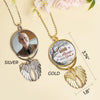 Custom Photo Not A Day Goes By That You're Not Missed - Personalized Custom Memorial Charm Angel Wings - Sympathy Gift For Family Members
