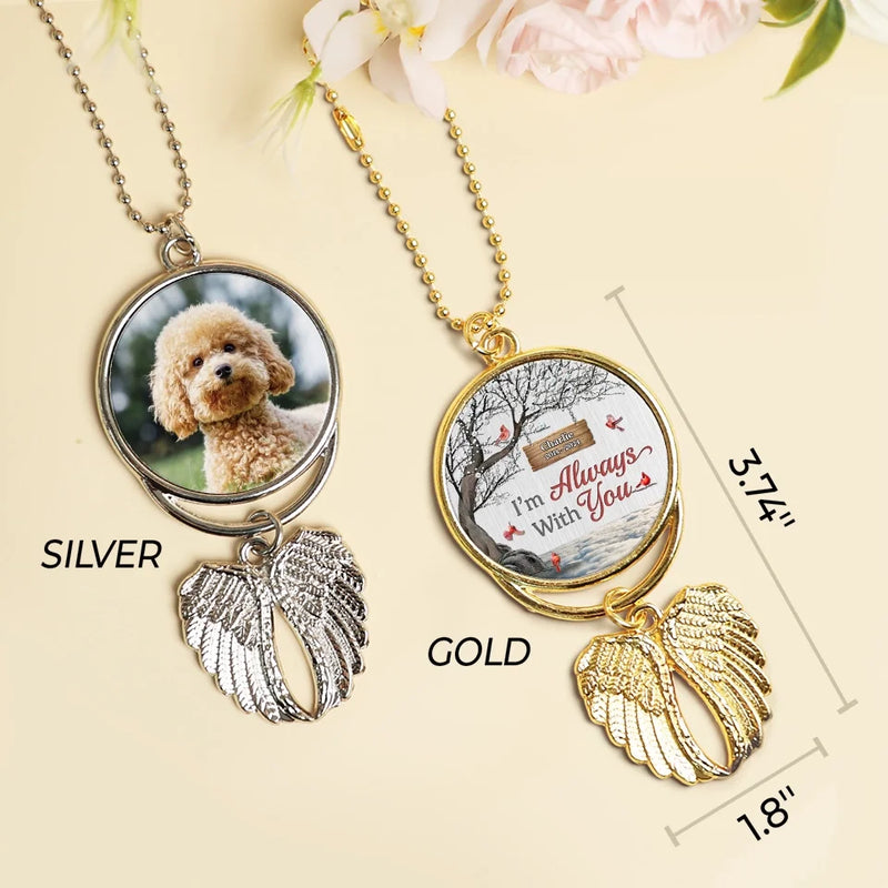 Custom Photo Not A Day Goes By That You're Not Missed - Personalized Custom Memorial Charm Angel Wings - Sympathy Gift For Pet Owners, Pet Lovers
