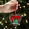 I Only Have Ice For You - Couple Personalized Custom Heart Glass Ornament - Christmas Gift For Husband Wife, Anniversary