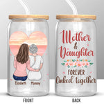 Custom Name Mother & Daughters Gifts - Personalized Glass Cup