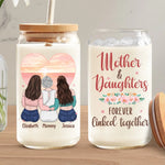 Custom Name Mother & Daughters Gifts - Personalized Glass Cup