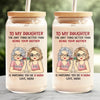 As Mothers And Daughters, We Are Connected With One Another - Family Personalized Custom Glass Cup, Iced Coffee Cup - Gift For Mom, Daughter