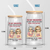 As Mothers And Daughters, We Are Connected With One Another - Family Personalized Custom Glass Cup, Iced Coffee Cup - Gift For Mom, Daughter