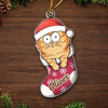 Santa Paws Is Coming To Town! - Cat Personalized Custom Ornament - Acrylic Custom Shaped - Christmas Gift For Pet Owners, Pet Lovers