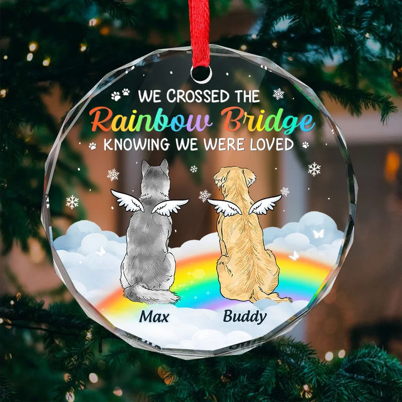 Best Friends Are Never Forgotten - Memorial Personalized Custom Circle Glass Ornament - Sympathy Gift, Christmas Gift For Pet Owners, Pet Lovers