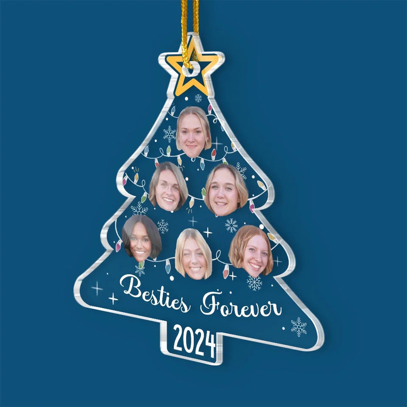 Custom Photo Friendship Is The Sweetest Form Of Love - Bestie Personalized Custom Ornament - Acrylic Custom Shaped - Christmas Gift For Best Friends, BFF, Sisters