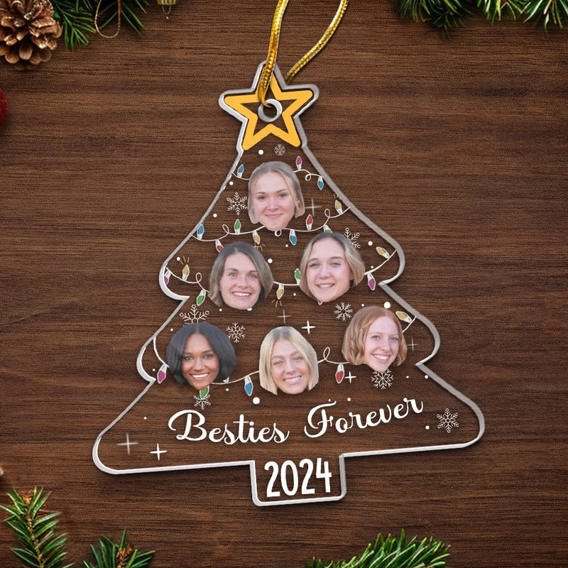 Custom Photo Friendship Is The Sweetest Form Of Love - Bestie Personalized Custom Ornament - Acrylic Custom Shaped - Christmas Gift For Best Friends, BFF, Sisters