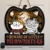 Keep Calm And Carry A Wand - Cat Personalized Custom Home Decor Wood Sign - Halloween Gift For Pet Owners, Pet Lovers