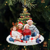 Custom Photo My Family Knows How To Sparkle At Christmas! - Family Personalized Custom Ornament - Acrylic Custom Shaped - Christmas Gift For Family Members