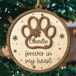 Custom Name Pet Memorial Christmas Gifts - Personalized 2 Layers Ornament