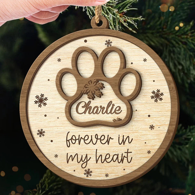 Custom Name Pet Memorial Christmas Gifts - Personalized 2 Layers Ornament