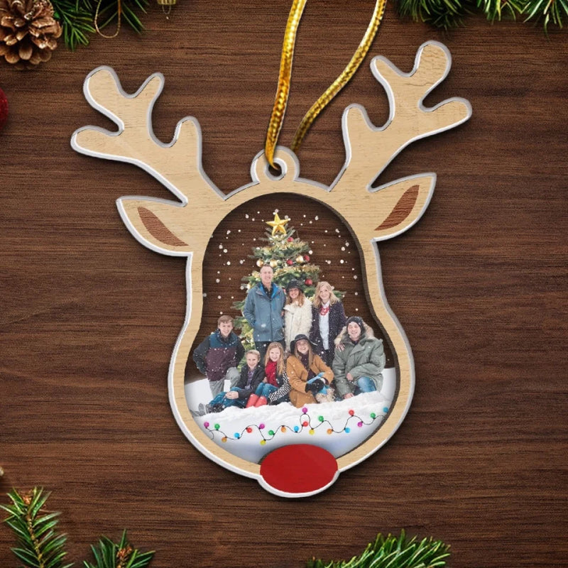 Custom Photo All Roads Lead Home For The Holidays - Family Personalized Custom Ornament - Acrylic Custom Shaped - Christmas Gift For Family Members