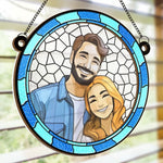 Custom Photo Couple Gifts - Personalized Suncatcher Ornament