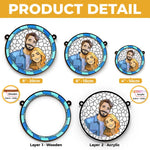 Custom Photo Couple Gifts - Personalized Suncatcher Ornament
