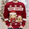 Together Is Our Favorite Place To Be This Christmas - Dog & Cat Personalized Custom Ugly Sweatshirt - Unisex Wool Jumper - Christmas Gift For Pet Owners, Pet Lovers