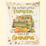Custom Name Pumpkin Grandma Gifts - Personalized Blanket
