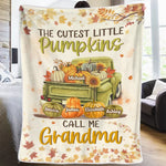 Custom Name Pumpkin Grandma Gifts - Personalized Blanket