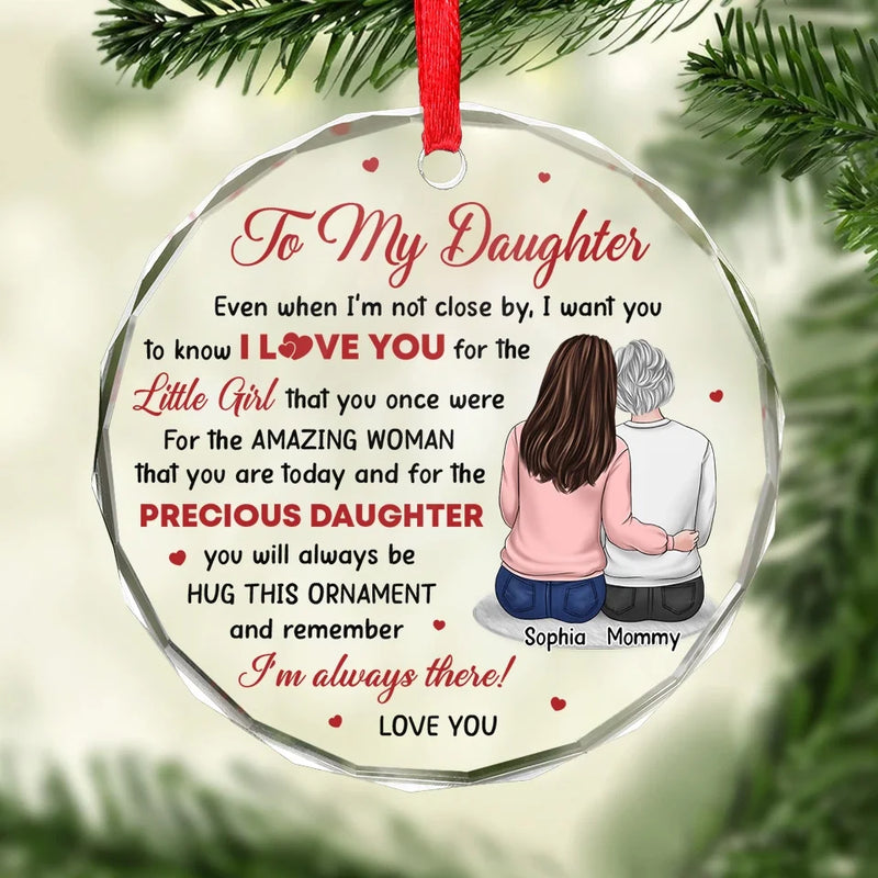 For The Amazing Woman That You Are Today - Family Personalized Custom Circle Glass Ornament - Christmas Gift For Mom, Daughter
