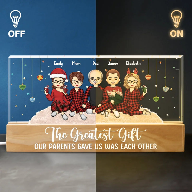 At Christmas, All Roads Lead Home - Family Personalized Custom Acrylic Letters 3D LED Night Light - Christmas Gift For Family Members