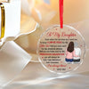 For The Amazing Woman That You Are Today - Family Personalized Custom Circle Glass Ornament - Christmas Gift For Mom, Daughter