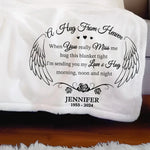 Custom Memorial Hug From Heaven Gifts - Personalized Blanket