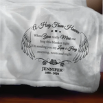 Custom Memorial Hug From Heaven Gifts - Personalized Blanket
